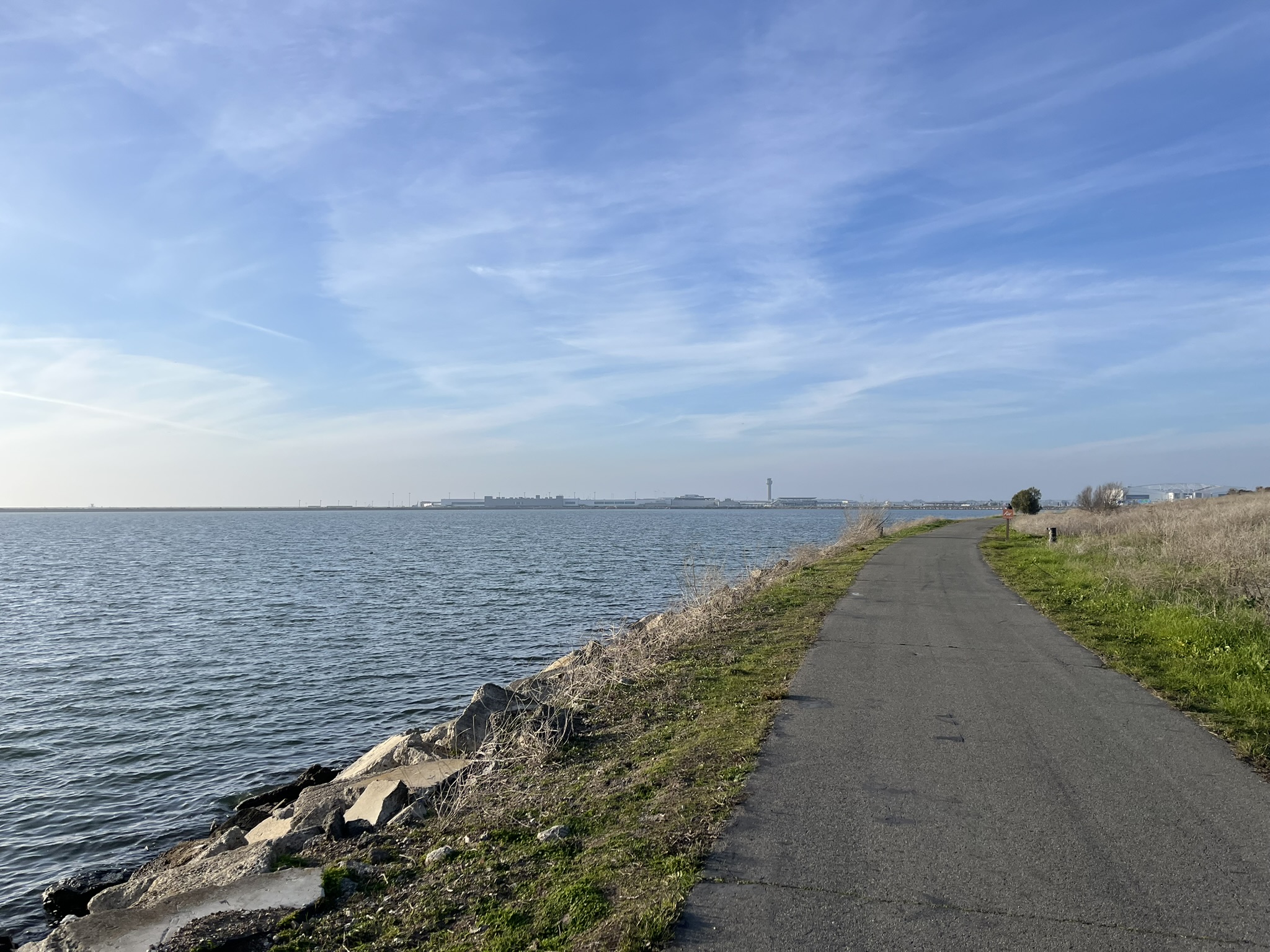 Oakland Airport from the Bay Trail at Oyster Bay